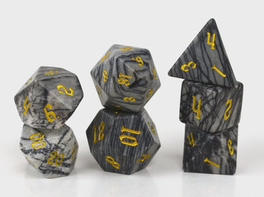 Level Up Dice Hold The Line Black Network Agate - Retailer Exclusive