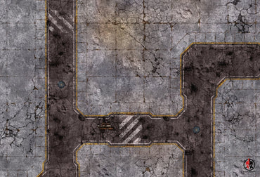 Battle Maps - 44x30in Gaming Mat - City Warzone