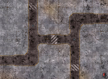 Battle Maps 60x44in Gaming Mat - City Warzone