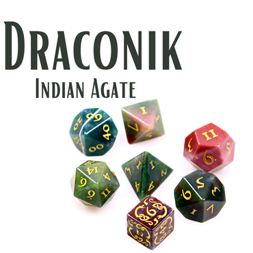 Level Up Dice Draconik - Indian Agate - Retailer Exclusive