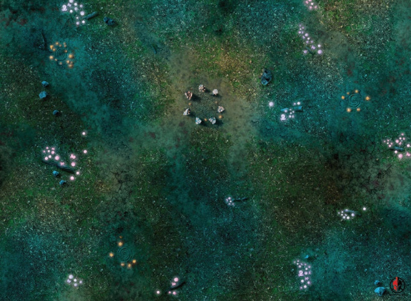 Battle Maps 60x44in Gaming Mat - Mystical Forest