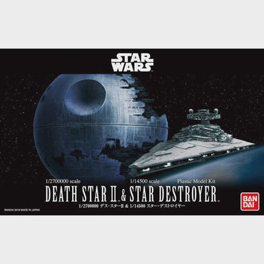 Bandai 1/2,700,00 STAR WARS DEATH STAR II & 1/14,500 STAR DESTROYER