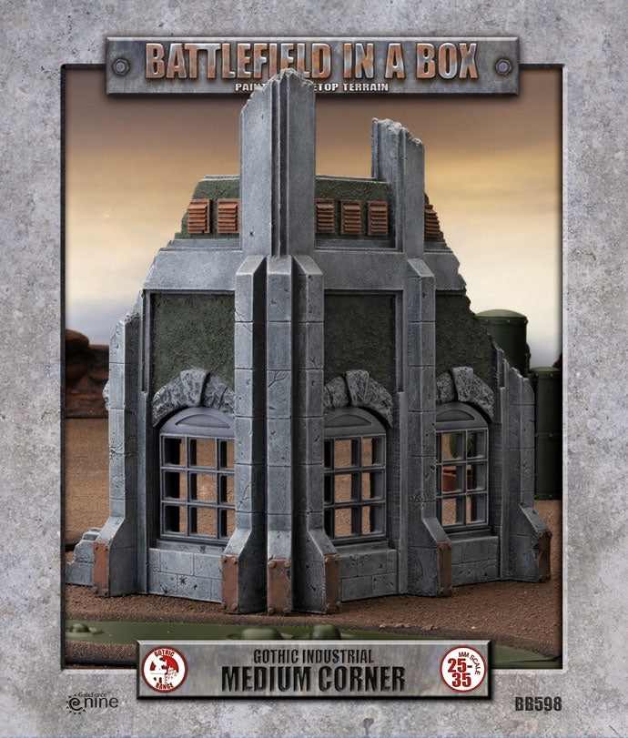 Battlefield in a Box: Gothic Industrial - Medium Corner (x1) - 30mm