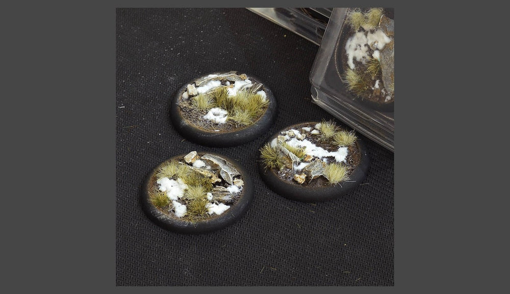 Gamers Grass: Bases: Winter Bases (RoundLip 50mm (x3))