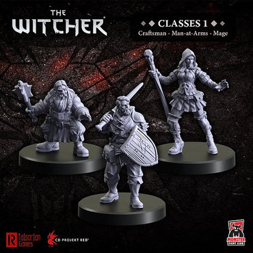 The Witcher Miniatures: Classes 1 - Mage, Craftsman, Man-at-Arms