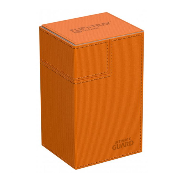 Deck Box Ultimate Guard Flip n Tray Deck Case 100+ Standard Size XenoSkin Orange