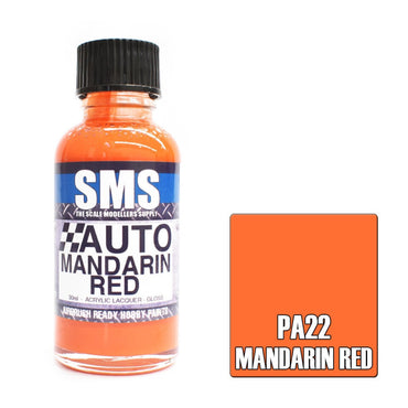 PA22 Auto Colour MANDARIN RED 30ml