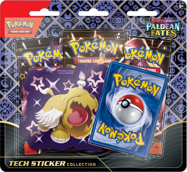 Pokemon Scarlet & Violet Paldean Fates Shiny Greavard Tech Sticker Blister