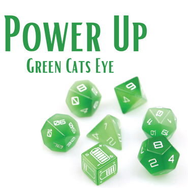 Level Up Dice - Power Up - Green Cat's Eye - Retailer Exclusive