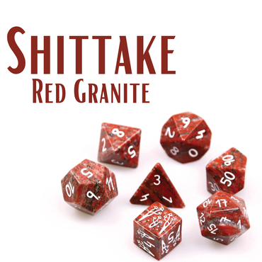 Level Up Dice - Shiitake - Red Granite - Retailer Exclusive