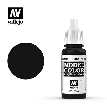 Vallejo Model Colour 70861 Glossy Black 17 ml