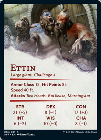Ettin Art Card [Dungeons & Dragons: Adventures in the Forgotten Realms Art Series]