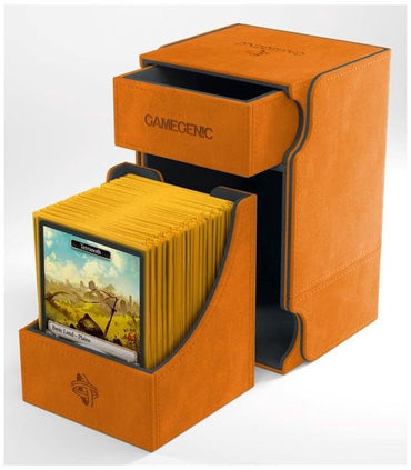 Gamegenic Watchtower Holds 100 Sleeves Convertible Deck Box Orange