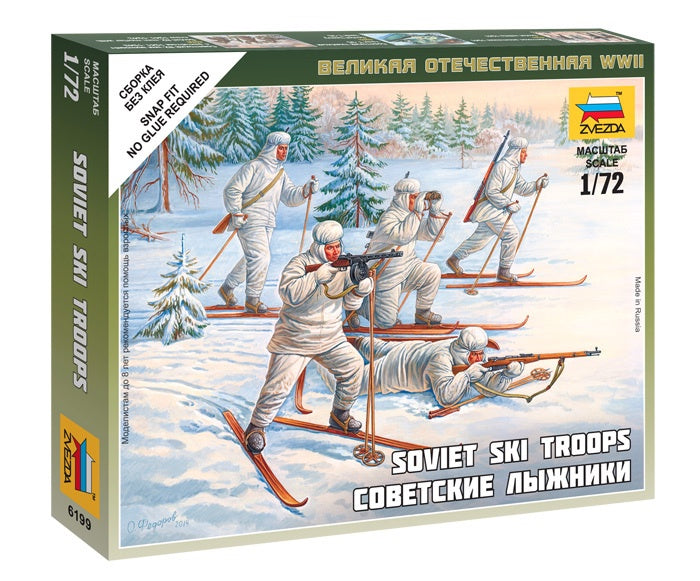 Zvezda 6199 1/72 Soviet Skiers Plastic Model Kit
