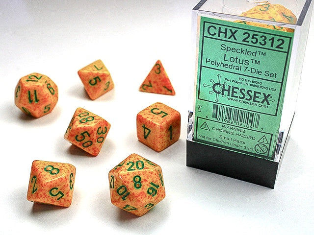 Chessex Polyhedral 7-Die Set Speckled Lotus