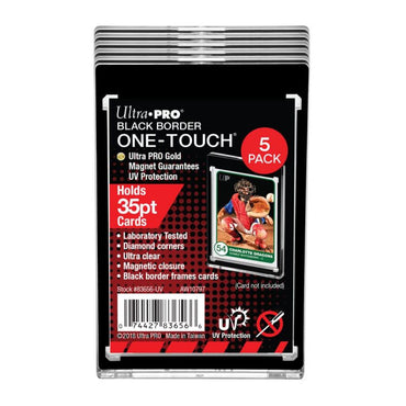 ULTRA PRO ONE TOUCH - 35 PT Black Border w/Magnetic Closure- 5PK