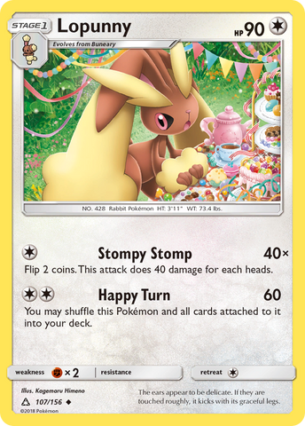 Lopunny (107/156) [Sun & Moon: Ultra Prism]