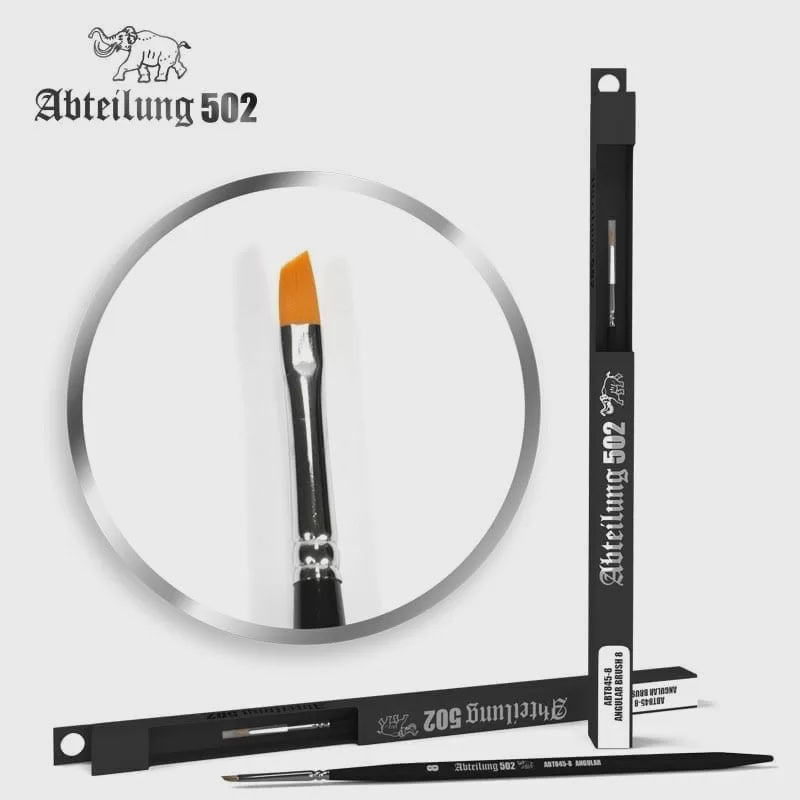AK Interactive Abteilung 502 Deluxe Brushes - Angular Brush 8