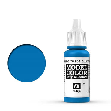 Vallejo 70736 Model Colour Fluorescent Blue 17 ml Acrylic (209)