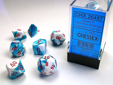 Chessex Polyhedral 7-Die Set Gemini Astral-Blue/Red
