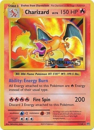 Charizard Evolutions Pre Release Promo 11/108