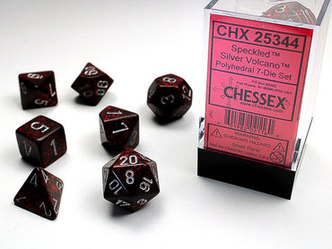 Chessex Polyhedral 7-Die Set Speckled Silver Volcano