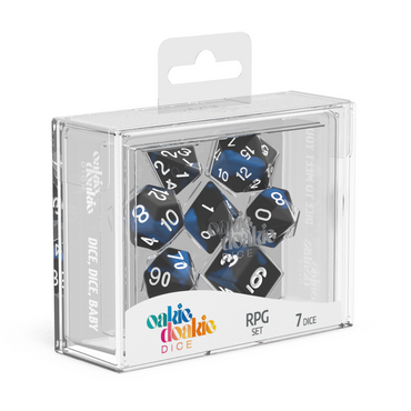 Oakie Doakie Dice RPG Set Glow in the Dark - Deep Ocean