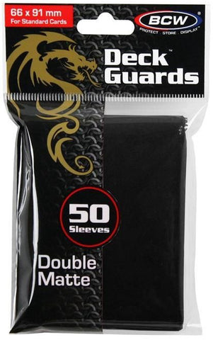 BCW Deck Protectors Standard Matte Black (50 Sleeves Per Pack)