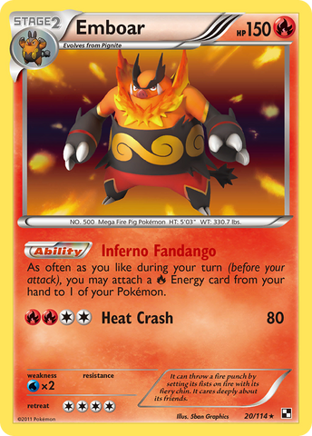 Emboar (20/114) [Black & White: Base Set]