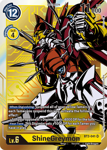 ShineGreymon [BT2-041] (Alternate Art) [Release Special Booster Ver.1.5]