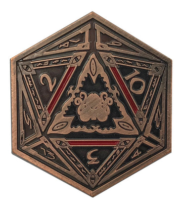 Elder Dice (d2 Coin) - Brand of Cthulhu (Copper)