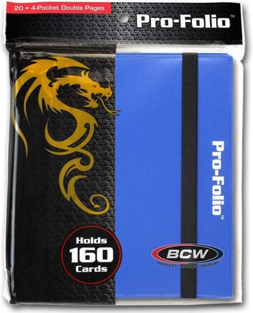 BCW Pro Folio Binder 4 Pocket Blue