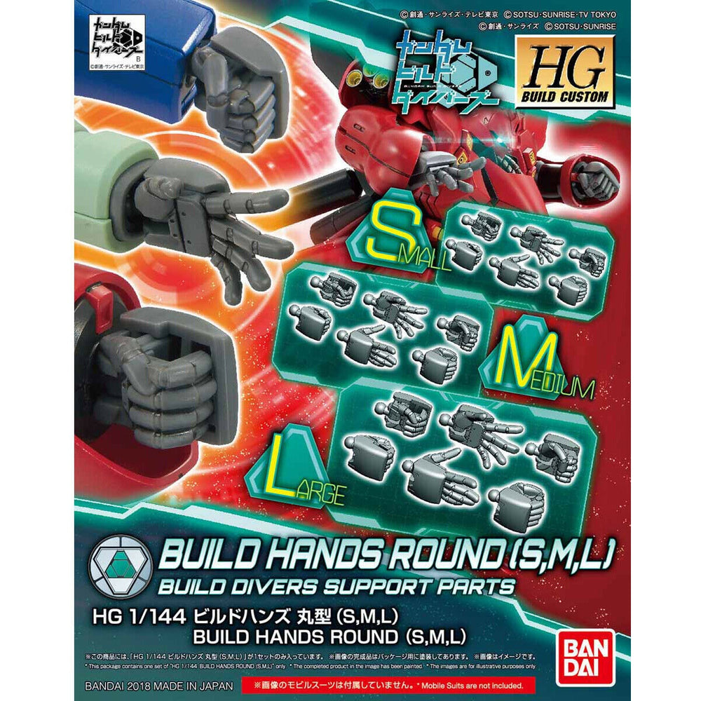 HG 1/144 BUILD HANDS ROUND TYPE (S,M,L)