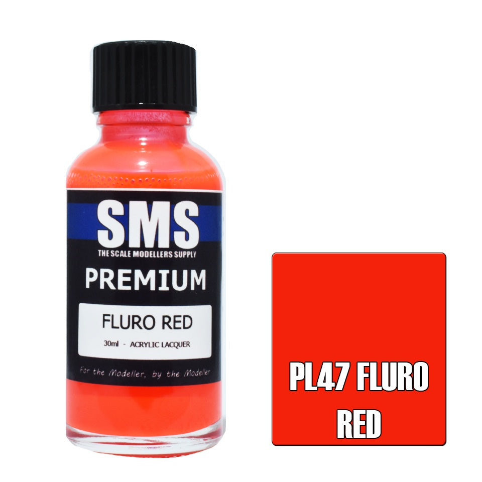 PL47 Premium Acrylic Lacquer FLURO RED 30ml