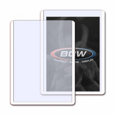 BCW Toploader Card Holder Border White (3" x 4") (25 Holders Per Pack)