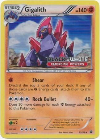 Gigalith (53/98) (Prerelease Promo) [Black & White: Black Star Promos]