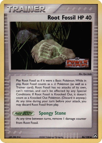 Root Fossil (86/108) (Stamped) [EX: Power Keepers]