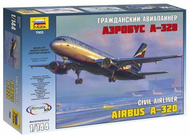 ZVEZDA 7003 1/144 AIRBUS A-320 PLASTIC MODEL KIT