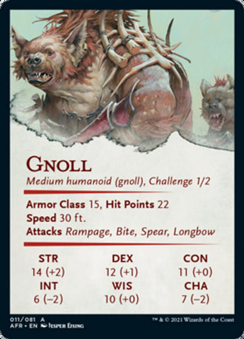 Gnoll Art Card (Gold-Stamped Signature) [Dungeons & Dragons: Adventures in the Forgotten Realms Art Series]