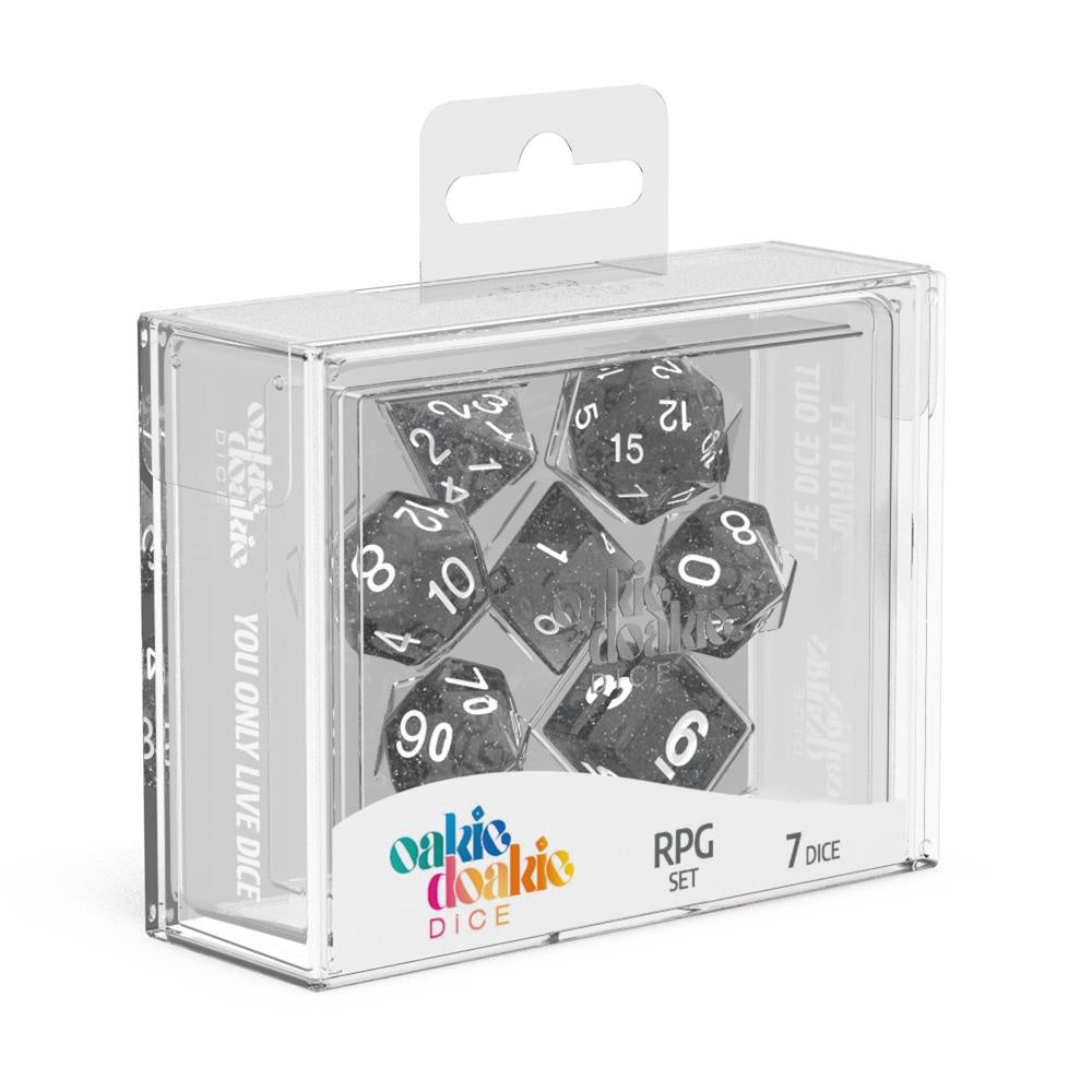 Oakie Doakie Dice RPG Set  Speckled - Black