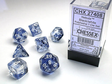 Chessex Polyhedral 7-Die Set Nebula Black/White