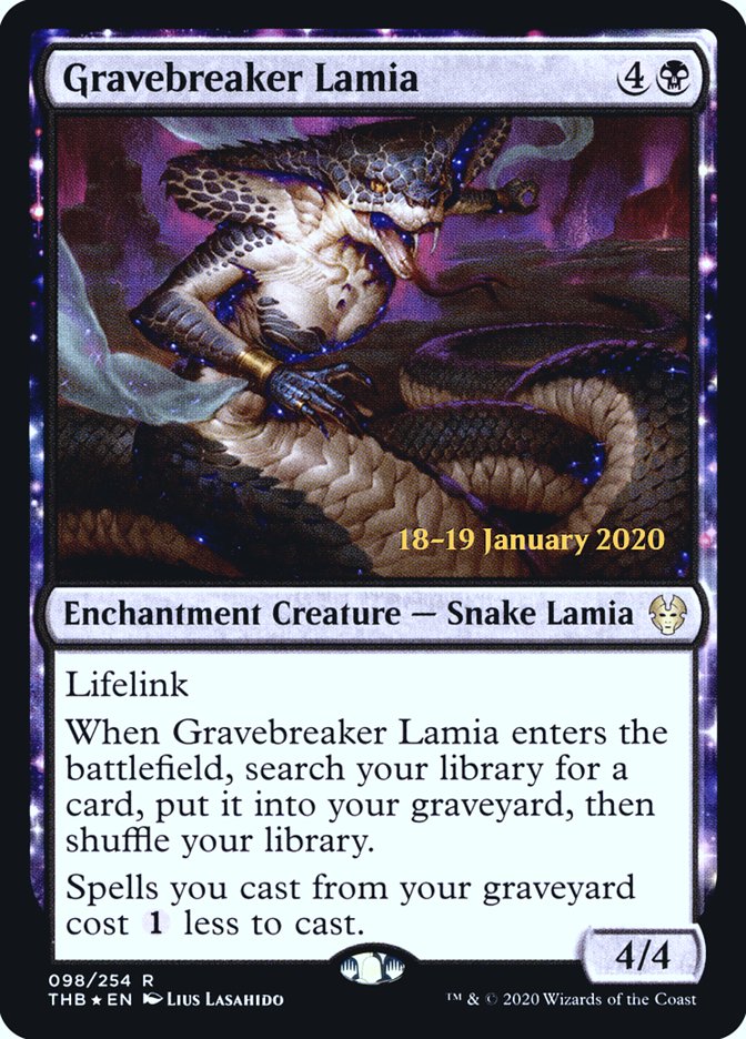 Gravebreaker Lamia [Theros Beyond Death Prerelease Promos]