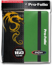 BCW Pro Folio Binder 4 Pocket Green