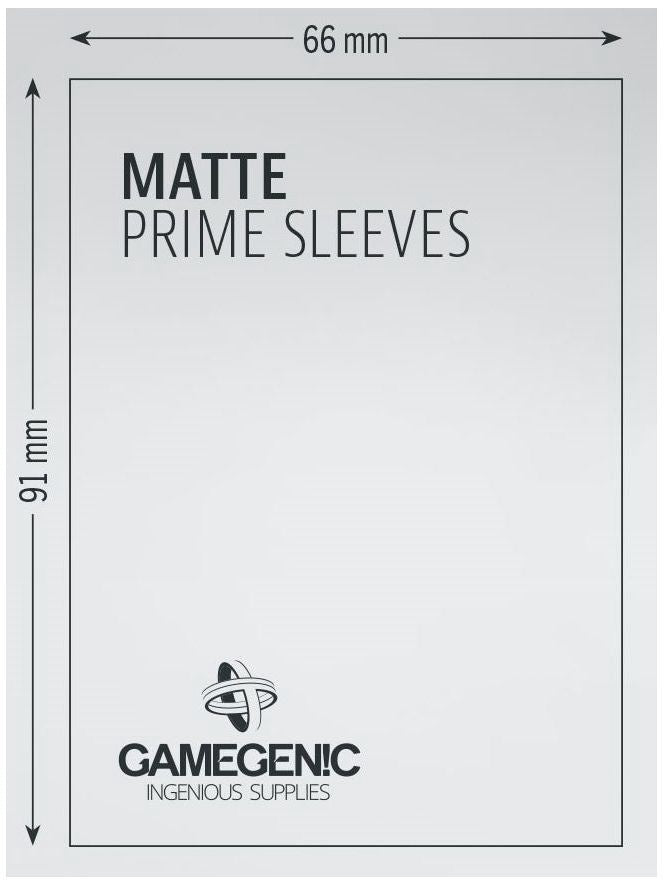Gamegenic Matt Prime Card Sleeves Red (66mm x 91mm) (100 Sleeves Per Pack)