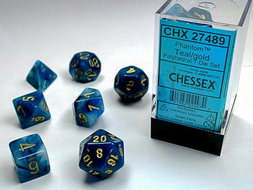 Chessex Polyhedral 7-Die Set Phantom Teal/Gold