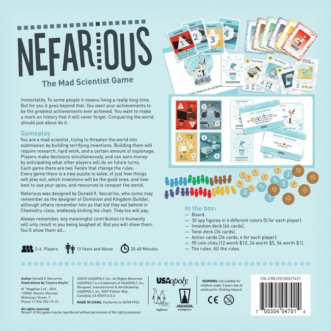 Nefarious the Mad Scientist Game