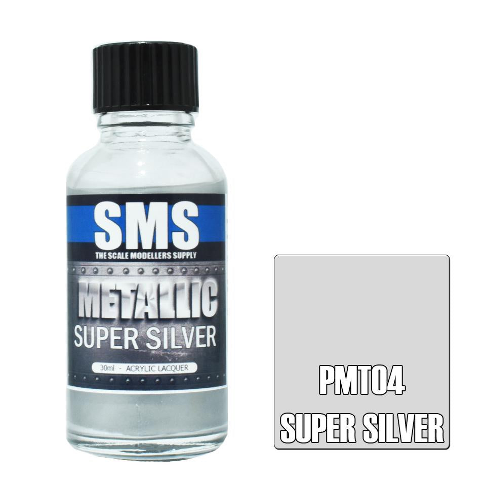 PMT04 Metallic Acrylic Lacquer SUPER SILVER 30ml
