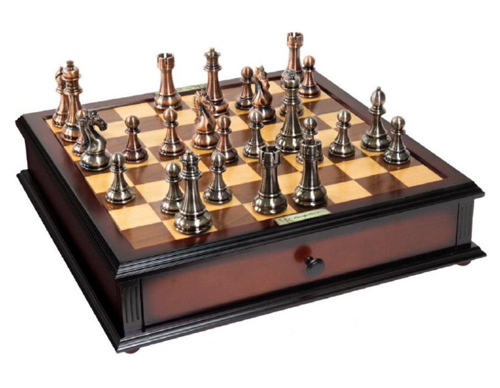Kasparov Chess Set Grandmaster Silver & Bronze