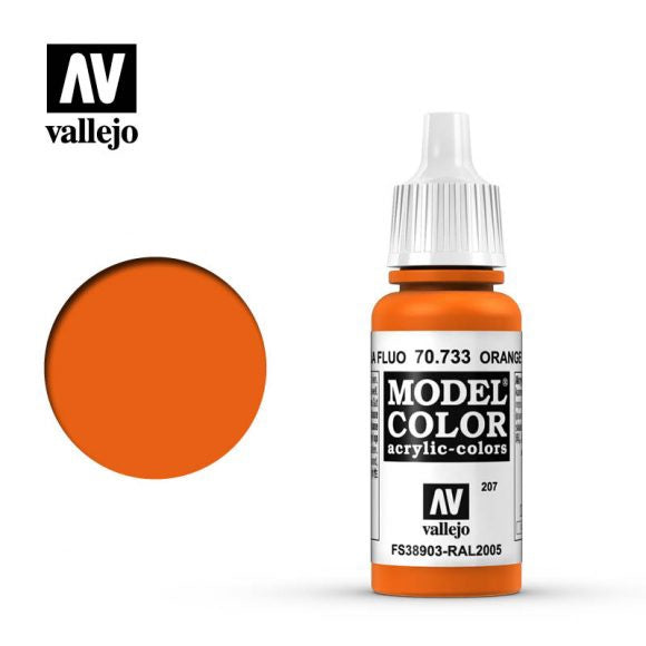 Vallejo Model Colour Fluorescent Orange 17 ml (207)