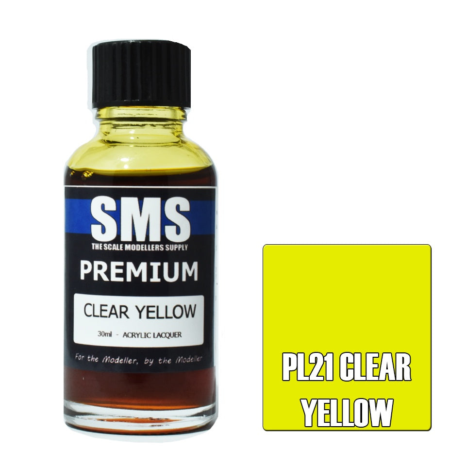 PL21 Premium Acrylic Lacquer CLEAR YELLOW 30ml